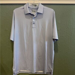 Callaway Light Blue Patterned Polo Shirt